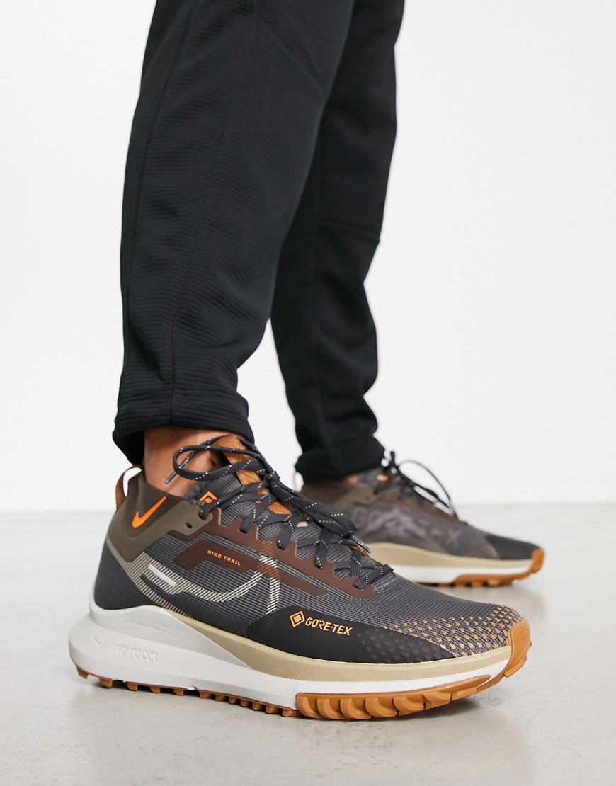 Nike Running Nike React Pegasus Trail 4 GORE-TEX sneakers in brown