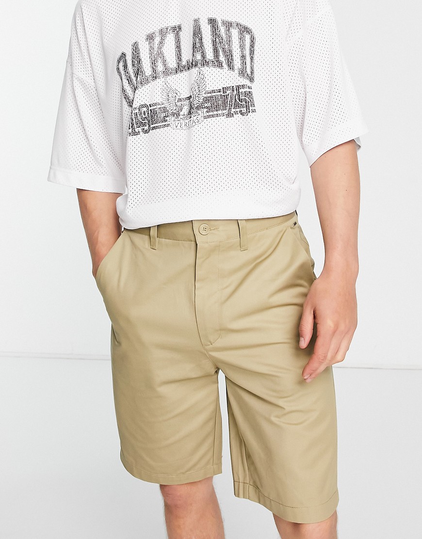 Only & Sons loose fit skater chino shorts in beige