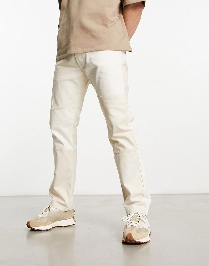 Pacsun patchwork relaxed jeans in beige