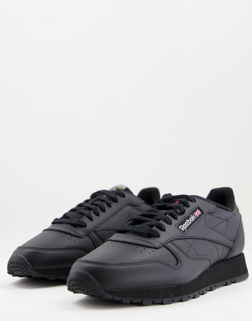 Reebok Classic leather sneakers in triple black