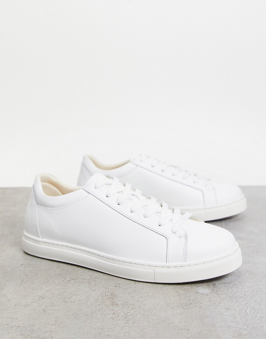 Selected Homme leather sneakers in white