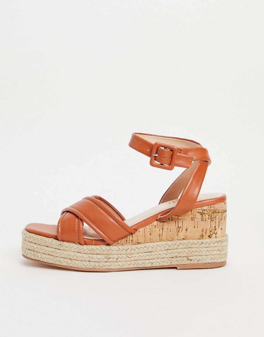 SIMMI Shoes Simmi London Halima chunky strap wedge sandals in brown