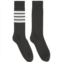 Thom Browne Gray 4-Bar Mid-Calf Socks