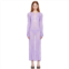 Marco Rambaldi Purple Cutout Midi Dress