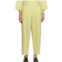 132 5. ISSEY MIYAKE Yellow Flat Tuck Trousers