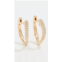 EF Collection 14k Diamond Pointed Huggie Earrings