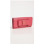 What Goes Around Comes Around Prada Pink Saffiano Bow Continental Wallet