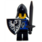 Booster Bricks Lego Black Falcon Castle Knight Minifig - with Medieval Shield and Sword