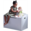 KidKraft Austin Wooden Toy Box/Bench with Safety Hinged Lid, White, Gift for Ages 3+, Amazon Exclusive