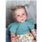 Angelbaby Realistic Big Reborn Baby Dolls 24 inch Lifelike Soft Silicone Newborn Girl Dolls Weighted Cute Smiling Toddler Doll with Teeth Infant Doll Handmade Toy Sets (Green/Flora