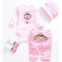 Tatu Reborn Baby Girl Doll Clothes 20-22 Inches Newborn Baby Girl 4 Pieces Accessories Set