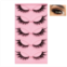 QIUFSSE Mink Lashes Natural Look Wispy Fluffy False Eyelashes Pack 5 Pairs of 3D Fairy Cat Eye Strip Lashes-XF49-5