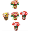 ibasenice 10 Sets Handmade Potting Material DIY Flower Basket Gadgets for Kids Arts Crafts Flower Felt Kid Toy Flower Art DIY Supplies Potted Flower Artificial Non-Woven Fabric Chi