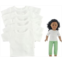 Emily Rose 18 Inch Doll Clothes USA Business 5 Pack Value Bundle White 18 Doll T-Shirts Baby Doll Set, Tee Shirts for Crafts Dolls Accessories 80/20 Cotton/Poly
