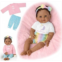 The Ashton-Drake Galleries One of A Kind Ciara Lifelike So Truly Real African American Black Baby Girl Doll with Soft RealTouch Vinyl Skin and Extra Coordinating Cardigan and Pan