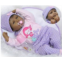 NPK Medylove Reborn Baby Dolls African American Black Baby Realistic Silicone Vinyl 22 Inches Handmade Weighted Cute