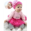 NPK Medylove Handmade Reborn Baby Doll Girl Look Real Silicone Vinyl 22 Inches Lifelike Weighted Body Real Life Rose Red Outfit