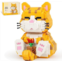 QLT QIAOLETONG QLT Cute Animal Micro Mini Building Blocks Kit, Orange Cat Micro Bricks Building Toys for Adults, Party Favors for Kids 8-12+, Birthday Gift, Carnival Prizes (834 PCS)