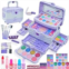 Mrabbitoo Kids Makeup Kit for Girl - 57PCS Kids Toys Make Up Set,Non Toxic & Washable Little Girls Toddler Toy,Princess Toys Play Makeup for Children Age 4-12 Years Old,Teen Christmas & Birt
