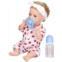 01 02 015 Lifelike Reborn Baby Doll 12 Inch Tall Lovely Silicone Reborn Baby Doll Delicate Eyelashes for