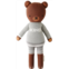 cuddle + kind Oliver The Bear Little 13 Hand-Knit Doll - 1 Doll = 10 Meals, Fair Trade, Heirloom Quality, Handcrafted in Peru, 100% Cotton Yarn