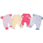 Constructive Playthings GAN-605 Four Piece Sleeper Set for 12 Inch to 14 Inch Baby Dolls, Machine Washable Poly/Cotton Pajamas for Dolls