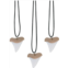 Fun Express Shark Tooth Necklaces on Cord (bulk set of 12) Shark Birthday Party Favors and Supplies