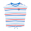 Tommy Hilfiger Adaptive SS Tia Tie Front T-Shirt w/ Velcro Brand Closure At Shoulders (Little Kids/Big Kids)