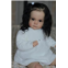 TERABITHIA 24 Inches Cute Huge Size Rooted Black Hair Silicone Vinyl Real Life Reborn Baby Girl Doll Realistic Newborn Toddler Dolls Crafted in Soft Weighted Body