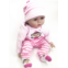 Medylove Reborn Baby Doll Clothes for 20- 22 inch Reborn Doll Girl Pink Monkey Outfit Accessories 4 Pieces