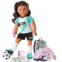 American Girl Truly Me 18-inch Doll 82 & School Day to Soccer Play Playset with Supplies, Uniform, and Ball, For Ages 6+