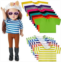 Skylety 15 Pieces 18 Inch Doll Clothes Assorted Colored Doll T-Shirts Doll Summer Clothes with Hook and Loop Fasteners Closure Doll Decoration Accessary, Solid and Stripe, 15 Types