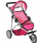 Fash N Kolor - Baby Doll Stroller with Adjustable Canopy & Toy Storage Basket - Foldable Baby Stroller for Pretend Play - Denim Pink,