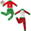 JOYIN 2 Packs Christmas Elf Accessories Xmas Clothing Ugly Sweaters for Doll, Santa and Snowman Classic Style Pajamas, Christmas Doll Clothes,Christmas Sweater for Doll Green Red