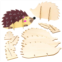 Baker Ross AW935 Stand Up Wooden Hedgehogs - Pack of 6, Arts and Crafts for Kids