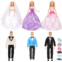 SOTOGO 18 Pieces Doll Clothes and Accessories for 11.5 Inch Girl Boy Doll Happy Wedding Playset Include 6 Sets Handmade Doll Groom Suit, Wedding Dress and 6 Pairs Shoes