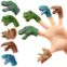Juvale 10 Pack Dinosaur Finger Puppets for Kids and Family, Dino Toys for Toddlers Party Favors (5 Designs)