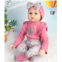 TatuDoll 20 inch Reborn Baby Doll Clothes Girl Pink Outfits Accesories 4pcs for 20-22 inch Newborn Reborn Doll Accessories Matching Clothing