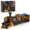 FUNWHOLE Train Lighting Building Bricks Set - Steampunk Ore Train LED Light Building Set 1056 Pieces for Adults and Teens