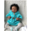 Anano Sleeping Reborn Baby Dolls 20 Inches Biracial Realistic Newborn Baby Doll Silicone Baby Doll African American Baby Girl Rooted Hair Real Looking Doll Toys for Age 3+ Birthday