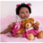 Aori 2.0 Reborn Baby Dolls Black -22 inch African American Lifelike Newborn Girl Doll Set, Realistic Soft Posable Limbs and Weighted Body