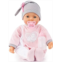 Bayer Design Hello Baby: 18 Baby Doll: Sheep Pink & Grey - 4 Sound Functions, Moving Mouth, Sleeping Eyes, Bottle+Pacifier, Ages 3+