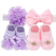 TatuDoll 18-24 inch Girl Doll Accessories 2 Sets Headflowers+Shoes Pink &Purple Suits Baby Play Accessories