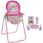 Baby Alive 509 Crew Doll High Chair Set - Pink & Rainbow - 6 Pieces, Fits Dolls Up to 24, Highchair w/Front Feeding Tray & 5 Feeding Accessories, Pretend Play for Kids Ages 3+