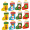 TOYANDONA 12pcs Socks Crafts for Kids Christmas Stocking Kids Toys Children Sewing Toys Kids DIY Crafting Kit Kids Sewing Crafts Sewing Kit for Beginners Kids Felt Puzzle Decorate