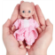 Vollence 5.5 inch Miniature Full Body Silicone Baby Doll That Look Real Pocket Reborn Baby Doll Realistic Newborn Ob11 Doll - Type C Girl