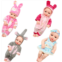 ONEST 5 Pieces 10 Inch Dolls Reborn Baby Doll Set Include 1 Set 10 Inch Newborn Baby Doll and 4 Pieces Handmade Doll Clothes Jumpsuit Clothes