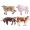 jojofuny 4 Pcs Miniature Cattle Figurines Set, Mini Cow Models Toy, Realistic Plastic Cow Animal Figurines, Farm Toy Set for Ages 3 4 5 6 7 8 9 Boys & Girls Kids Birthday Gifts, Pa