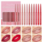 Sulily 12 Colors Matte Lip Liner/Lipstick Set,One Step Lips Makeup Kit,Velvet Nude Collection Waterproof Long Wear Lip Gloss, Lip Liner for Women To Create The Perfect Matte Lip Look!