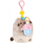 GUND Pusheen Snackable Birthday Cupcake Cat Plush Stuffed Animal Backpack Clip, Gray, 5 (4060837)